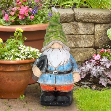 Gardening Gnome With Spade - Click to enlarge