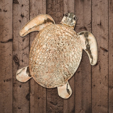 Gold Textured Sea Turtle Wall Decor (Set of 2) - Click to enlarge