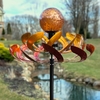 Solar Golden Gazing Orb Wind Spinner