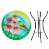 Goldfinch Glass Birdbath w/Stand
