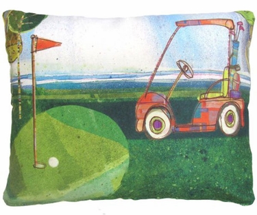 Golf Cart Outdoor Pillow - Click to enlarge