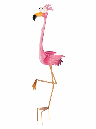 Goofy Flamingo Bird Stake - Click to enlarge