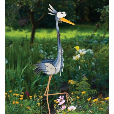 Goofy Heron Bird Stake - Click to enlarge