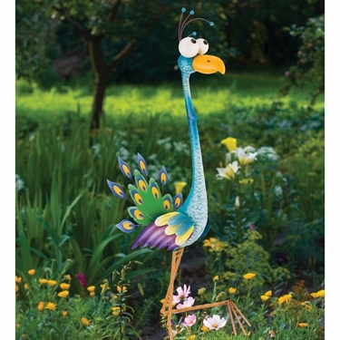 Goofy Peacock Bird Stake - Click to enlarge