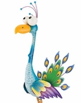 Goofy Peacock Bird Stake
