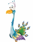 Goofy Peacock Bird Stake