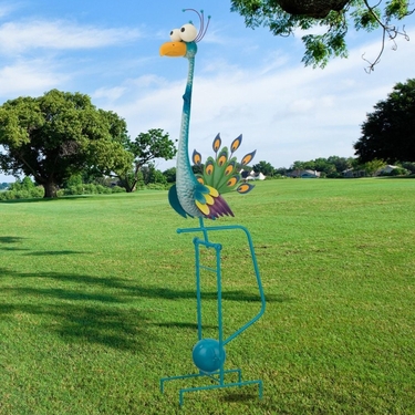 Goofy Peacock Rocker Stake - Click to enlarge