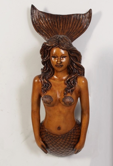 Gorgeous Mermaid 2-Piece Wall Decor - Wood Look Finish - Click to enlarge