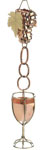 8.5' Grapes & Wine Rain Chain - Copper