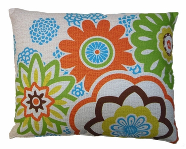 Graphic Florals Outdoor Pillow - Click to enlarge