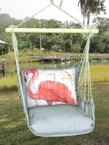 Gray Flamingo Hammock Chair Swing Set - Click to enlarge