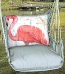 Gray Flamingo Hammock Chair Swing Set