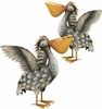 Gray Pelican Decor - Wings Up (Set of 2)