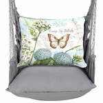 Gray Solid Butterfly Study Hammock Chair Swing Set