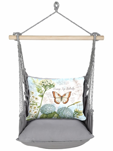 Gray Solid Butterfly Study Hammock Chair Swing Set - Click to enlarge