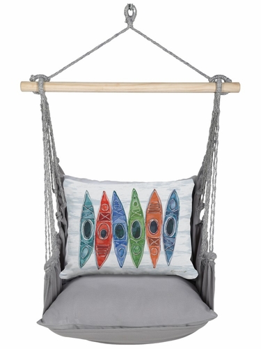 Gray Solid Kayaks Hammock Chair Swing Set - Click to enlarge