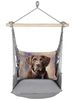 Gray Solid Labrador Chocolate Hammock Chair Swing Set