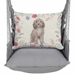 Gray Solid Spaniel on Meadow Hammock Chair Swing Set