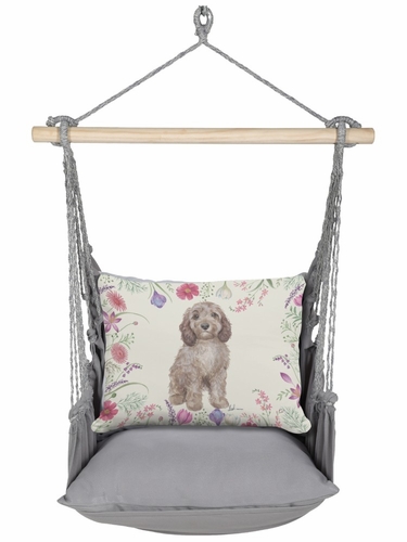 Gray Solid Spaniel on Meadow Hammock Chair Swing Set - Click to enlarge