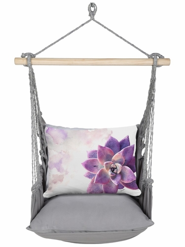 Gray Solid Succulent Mystique 2 (purple) Hammock Chair Swing Set - Click to enlarge