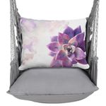 Gray Solid Succulent Mystique 2 (purple) Hammock Chair Swing Set