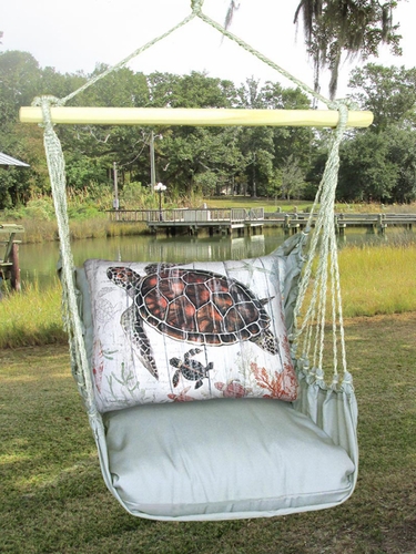 Gray Turtle w/Baby Hammock Chair Swing Set - Click to enlarge