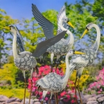 Great Blue Heron Metal Garden Birds (Set of 4) "Cuyahoga"