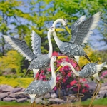 Great Blue Heron Metal Garden Birds (Set of 4) "Stony Island"