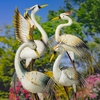 Great White Heron Metal Garden Birds (Set of 4)