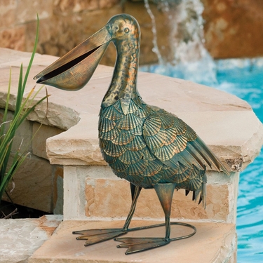 Green Bronze Pelican Decor - Click to enlarge