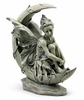Green Fairy on Crescent Moon Statue