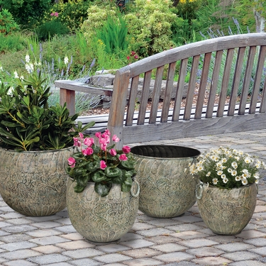 Green Flower Nesting Planters (Set of 4) - Click to enlarge