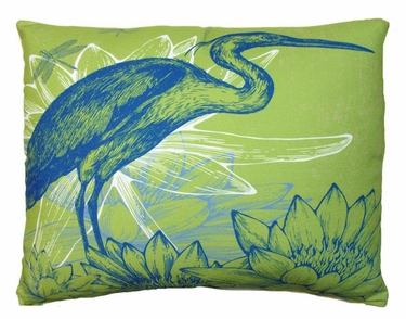 Green Heron Outdoor Pillow - Click to enlarge