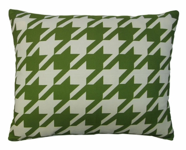 Green Houndstooth Outdoor Pillow - Click to enlarge