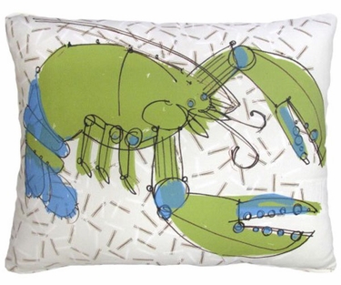Green Lobster Outdoor Pillow - Click to enlarge