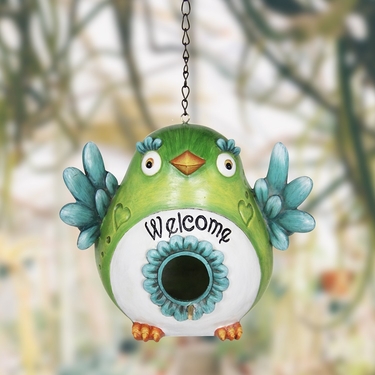 Green Love Welcome Bird House - Click to enlarge