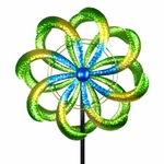 Green Ombre Double Kinetic Wind Spinner