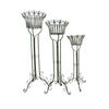 Iron Pedestal Plant Stands (Set of 3) - Antique Green