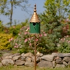 Iron & Dark Green Porcelain Antique Copper Birdhouse Stake