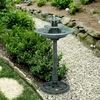 Green Tiered Birdbath Garden Fountain