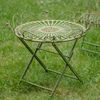 Victorian Style Iron Garden Table - Antique Green