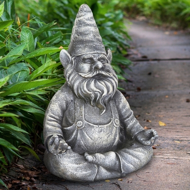 Gray Gnamaste Garden Gnome - Click to enlarge