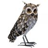 Standing Grey Horned Owl Statue