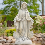 36" Mother Mary Garden Statue - Antique Grey