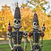 Large Halloween Skeleton Soldiers (Set of 2)