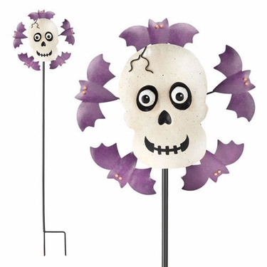 Halloween Skull Garden Spinner - Click to enlarge