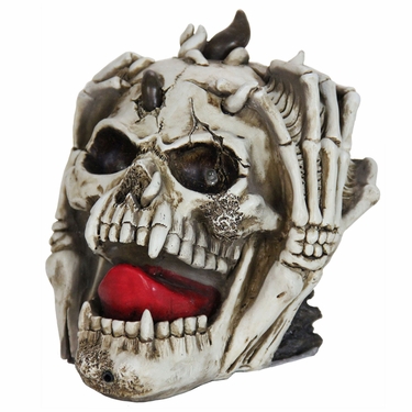 Halloween Skull w/LED Eyes & Timer - Click to enlarge
