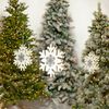 Backlit Hanging Iron Snowflakes (Set of 3)