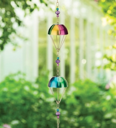 Hanging Metal Parachute Ornament (Set of 2) - Click to enlarge