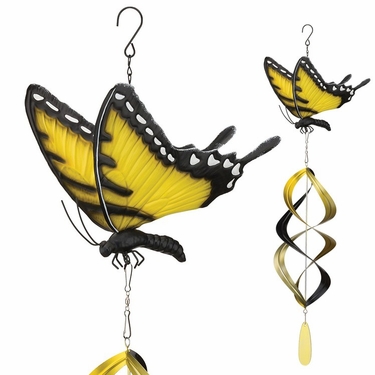 Hanging Swallowtail Butterfly Wind Spinner - Click to enlarge